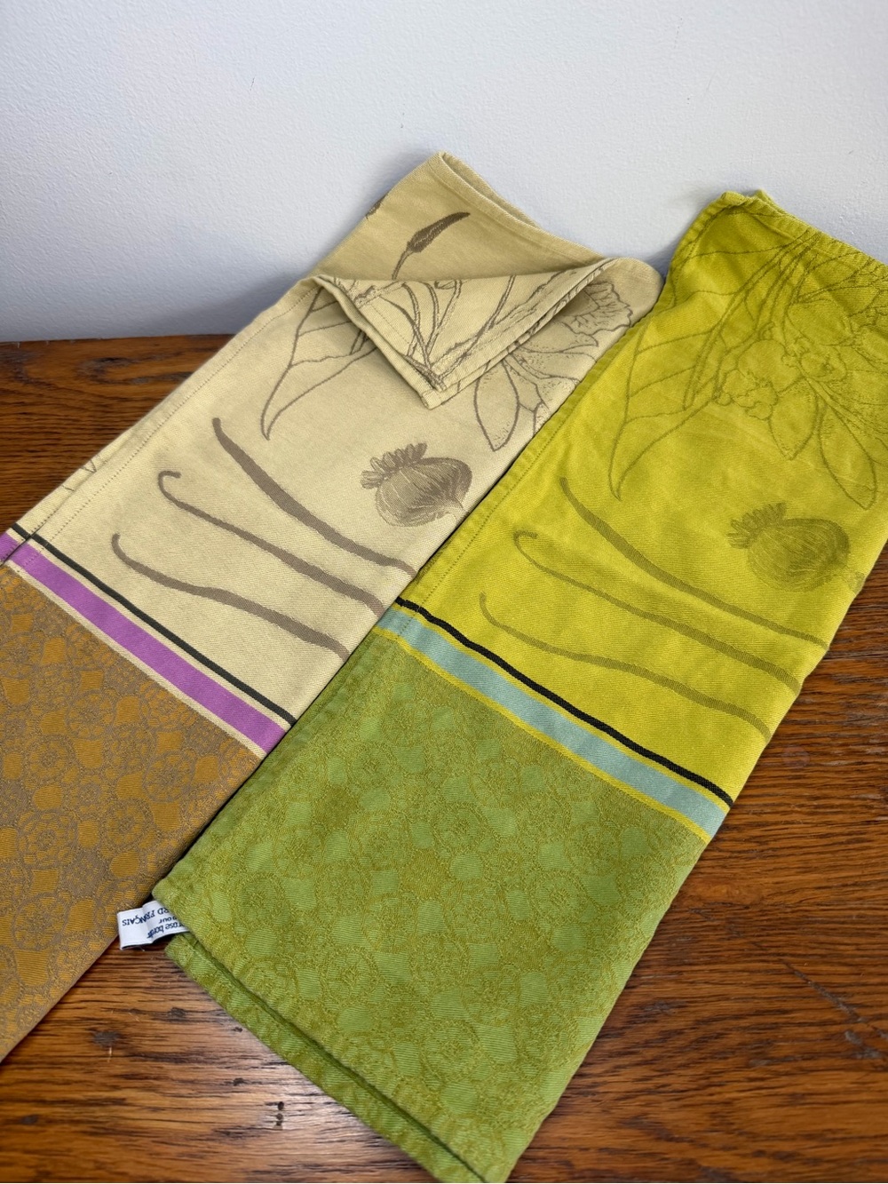 Jacquard Francais Napkins- Set of 2 Floral Vegetable Made In France.